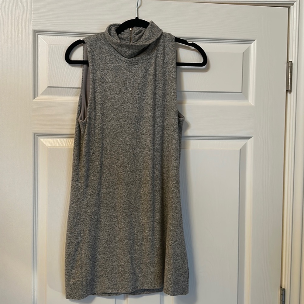 🔥🔥Large White House Black Market Grey Sleeveless Turtleneck Minidress 🔥🔥